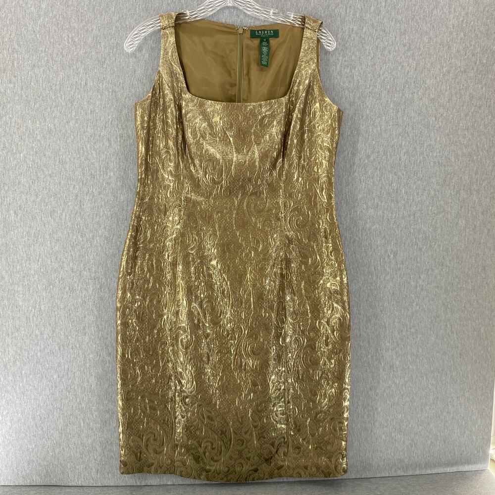 Lauren Ralph Lauren Gold Midi Dress